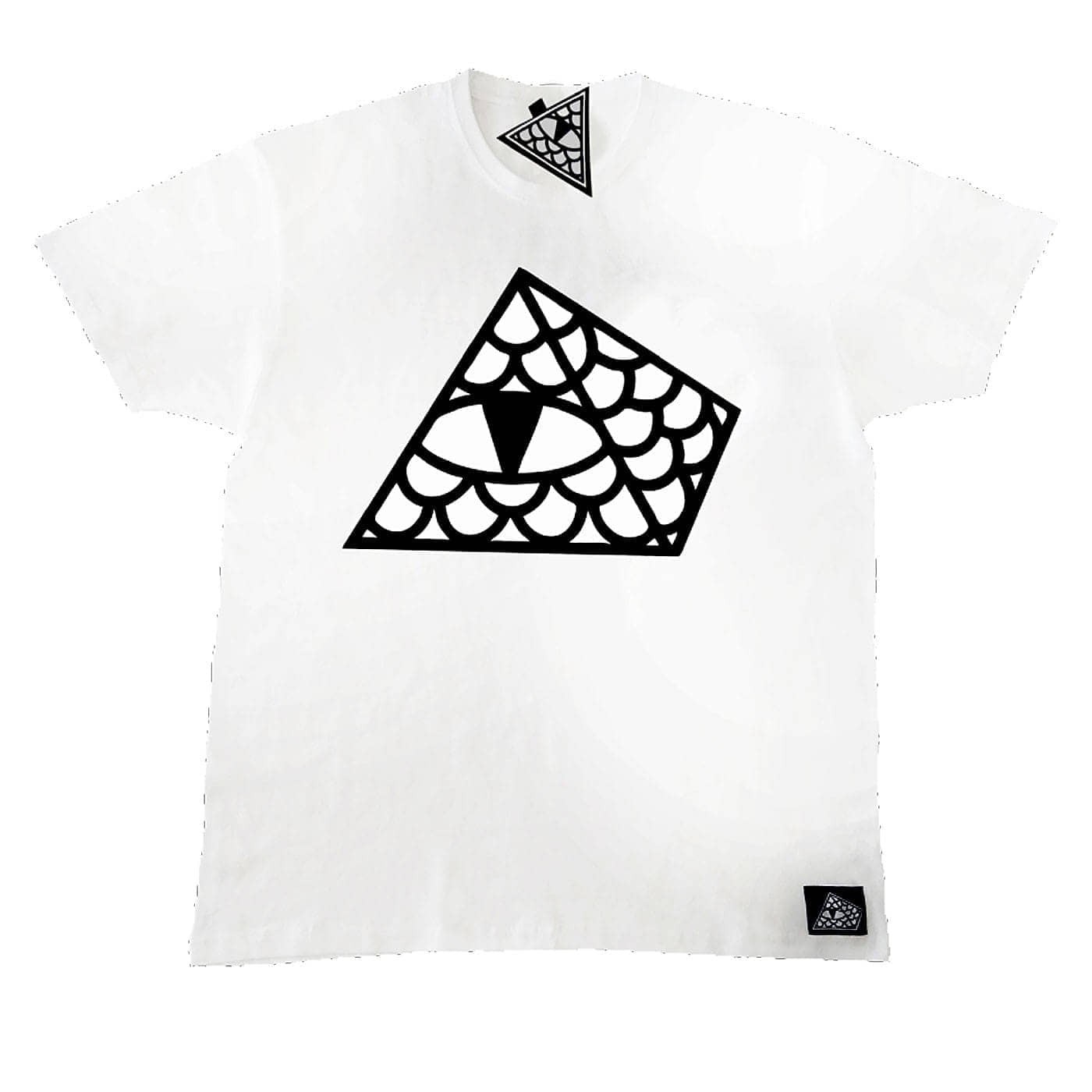 Camiseta Reptilians Logo Pirámide Blanca White LOGOTEE-WHT Camisetas Reptilians