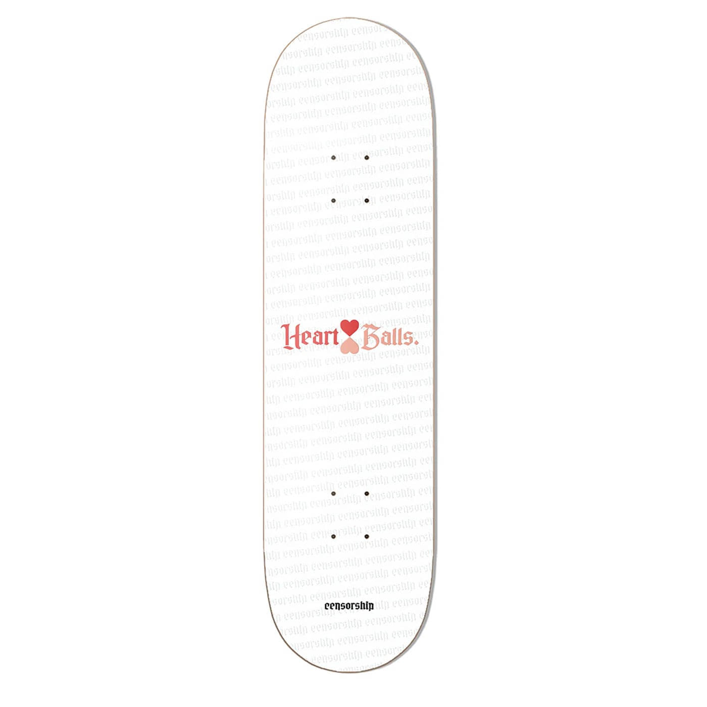 Tabla Skate Censorship Heart & Balls White CEN-SKA-02 Tablas Censorship Skateboards