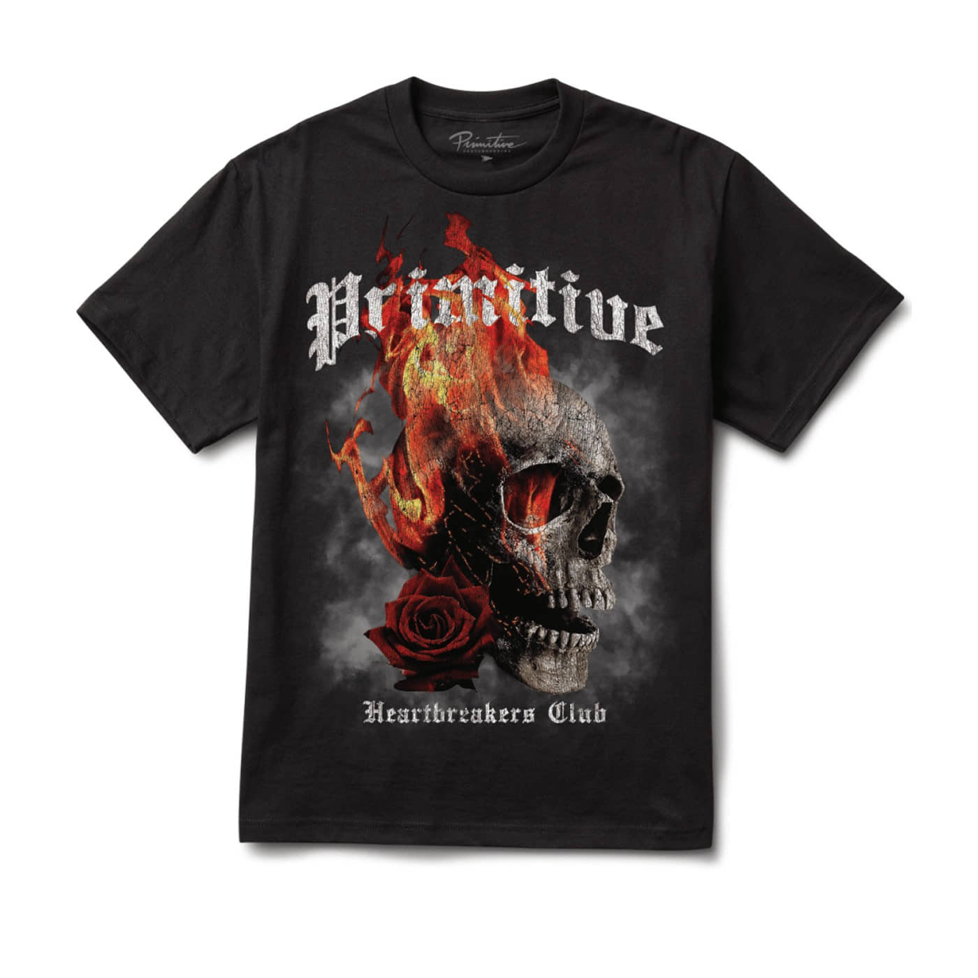 Camiseta Primitive x Heartbreakers Club Torch Tee Negro Black TSPRITORCH-BLA Camisetas Primitive