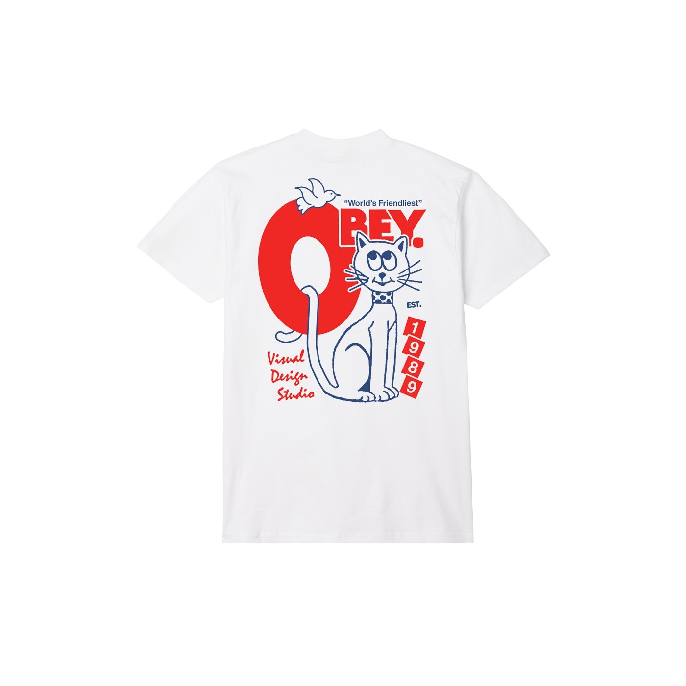 Camiseta OBEY world’s friendliest White 165263930-WHT Tshirts Obey 