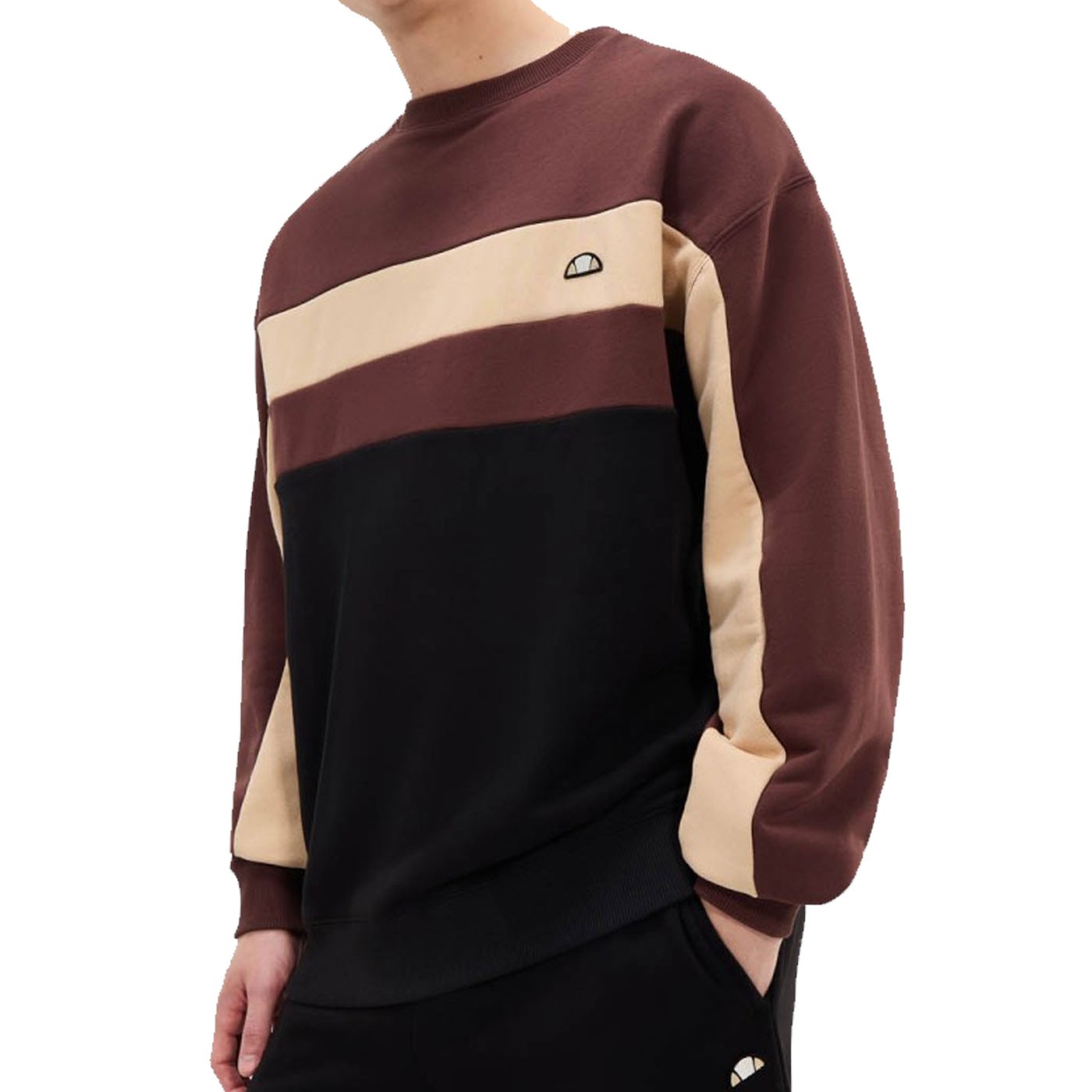 Sudadera Ellesse Andora Brown Black SHX20991 Sudaderas Ellesse