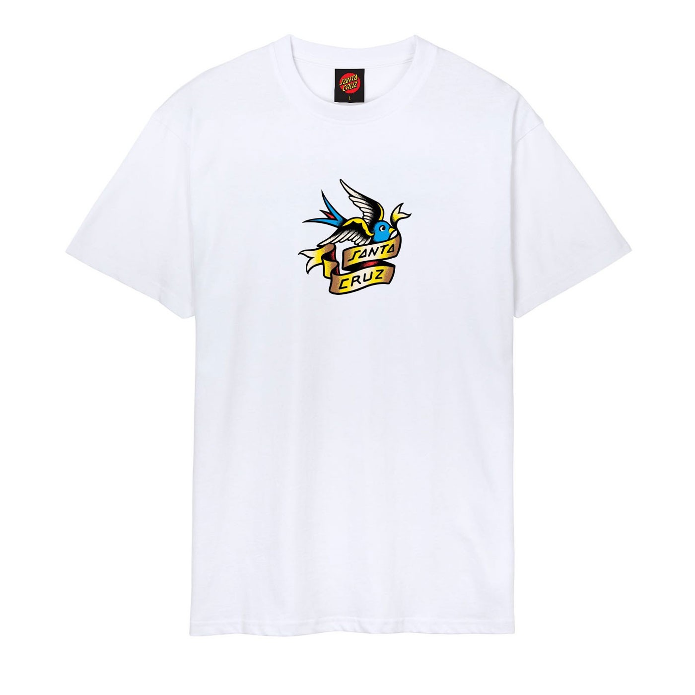 Camiseta Santa Cruz Sommer Sparrow Front T-shirt Blanco White SCA-TEE-11460 T-shirts Santa Cruz