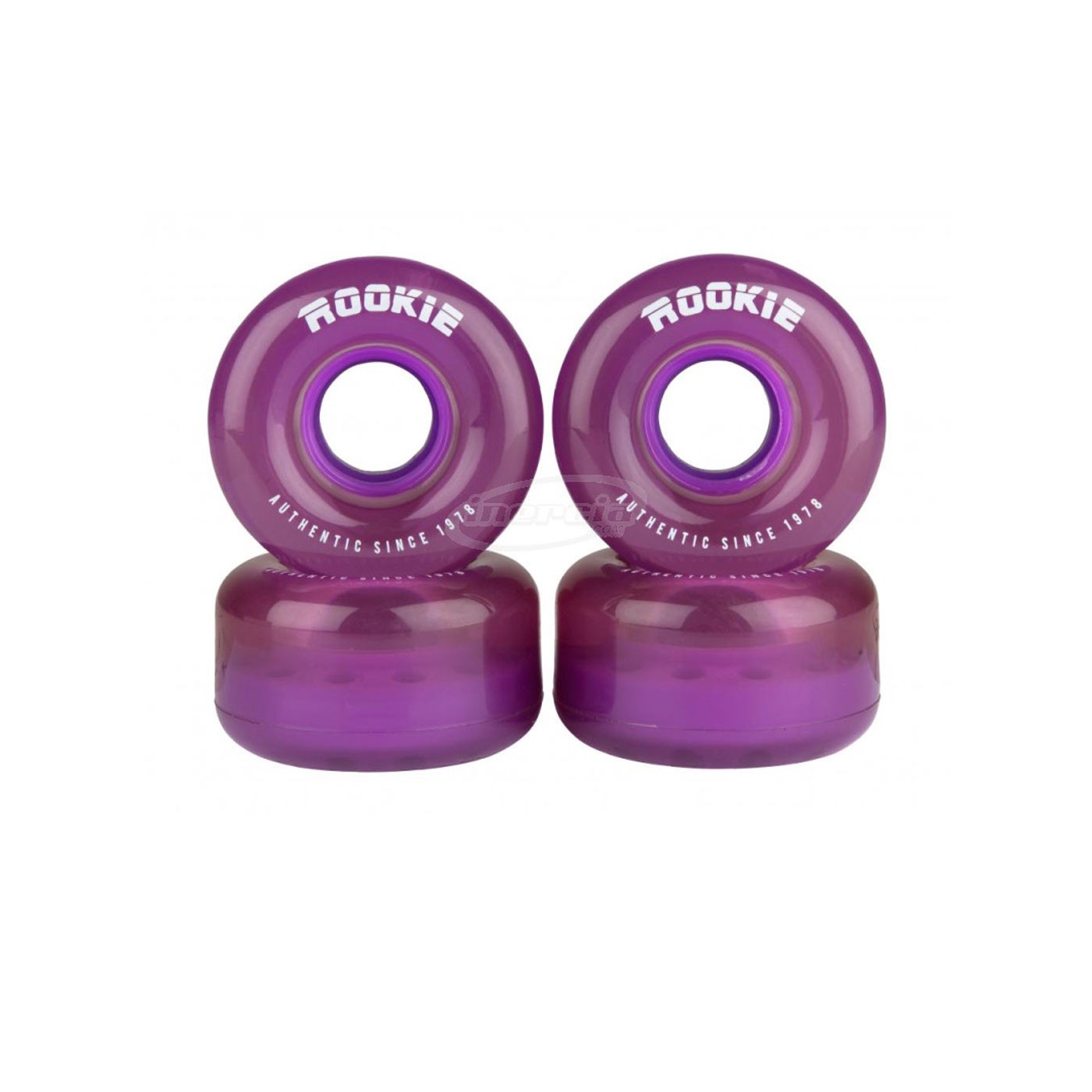 Ruedas Rookie Disco Quad 4 Piezas 58mm Clear Purple RKE-RSW-0107 Piezas y recambios Rookie Rollerskates