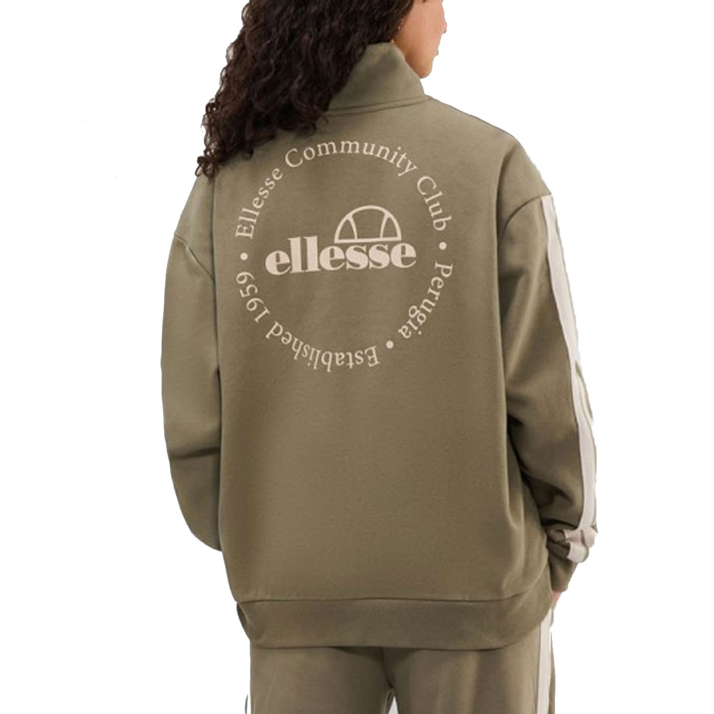 Sudadera Ellesse Zaragoza Zip Track Top Khaki SHX21063-GRN Sudaderas Ellesse