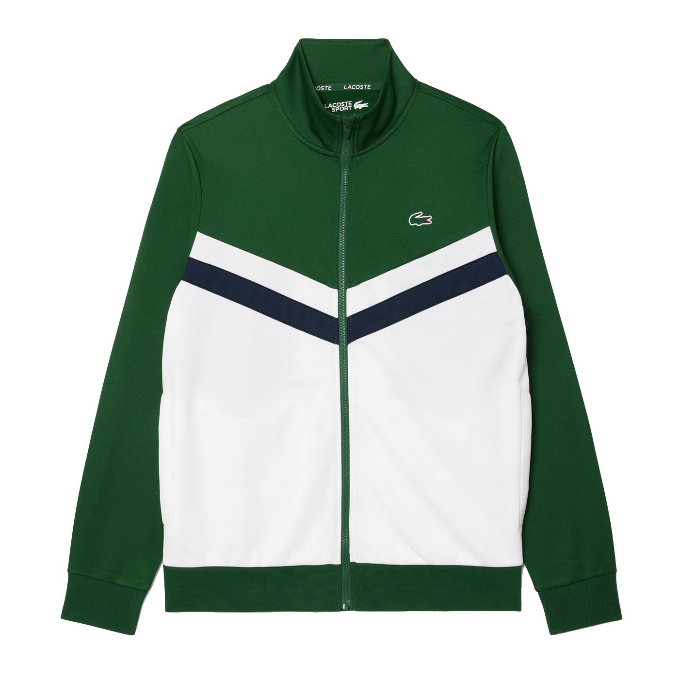 Sudadera Lacoste Tenis Zip Regular Fit Green SH2646-SWT Sudaderas Lacoste