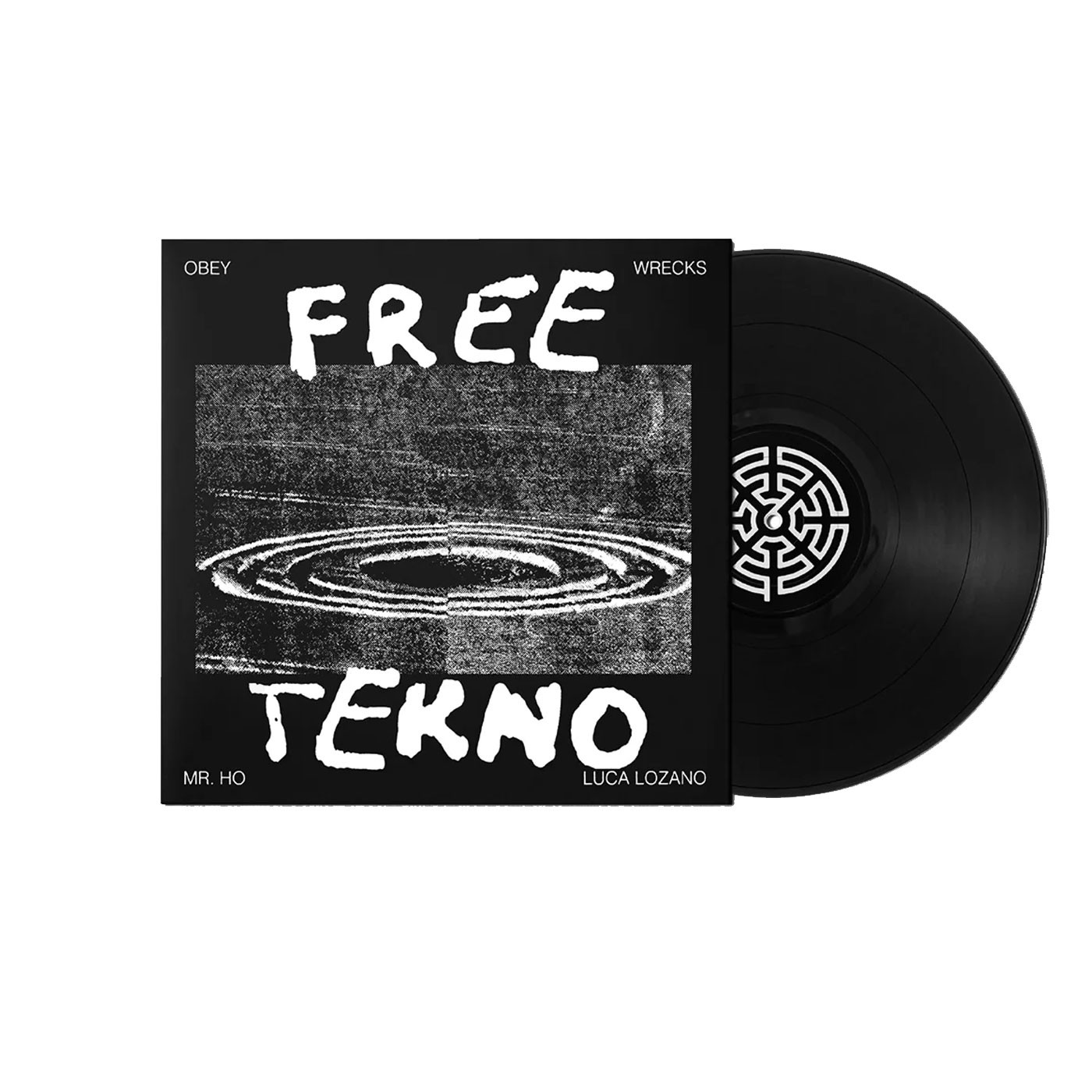 Disco Vinilo Obey Colaboración Free Tekno Klasse Wrecks 12'' Black 326000234 Zubehör Obey 