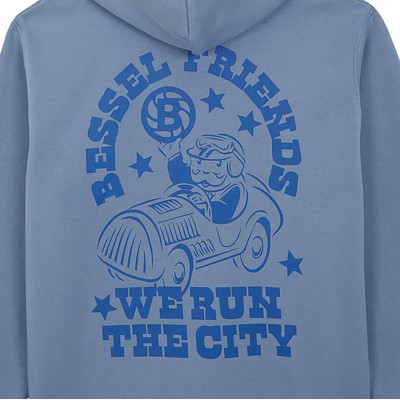 Sudadera Bessel The City Hoodie Metal Blue BHO003F24-BLU Sudaderas Bessel