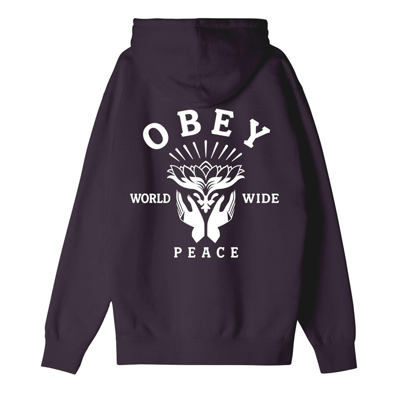 Sudadera capucha OBEY lotus with hands Plum perfect 112843974-PLP Sudaderas Obey 